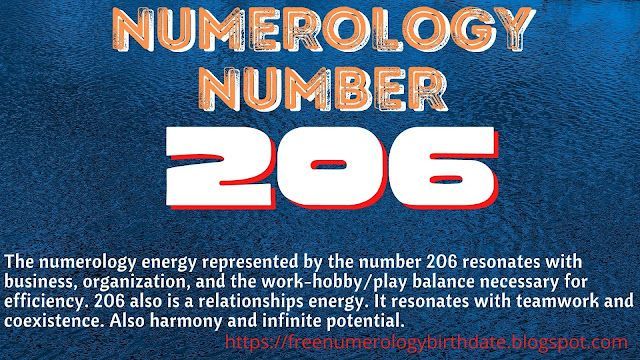 Numerologienummer 206