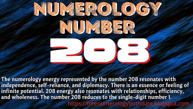 Numerologienummer 208