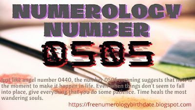 Número Numerologia 0505