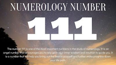 numerologické číslo-111